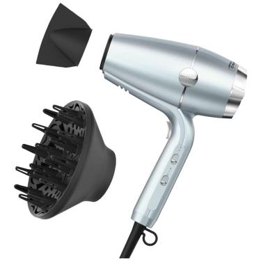Imagem de INFINITIPRO Secador de Cabelo Profissional com Terapia Dupla de íon e Tecnologia Cerâmica, CONAIR 910, Cinza