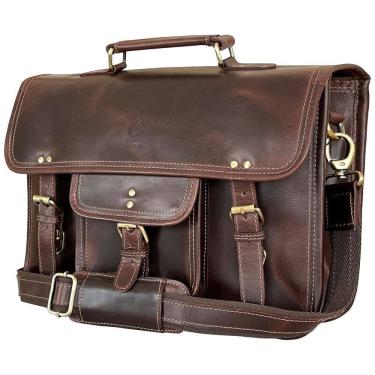 Imagem de RUSTIC TOWN SHS151104ADN D Bolsa, Pasta de Couro Masculina para Laptop, Marrom