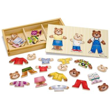 Imagem de Quebra Cabeça Infantil de Madeira com Caixa de Armazenamento e 45 Peças para Crianças Acima de 3 Anos, Melissa & Doug