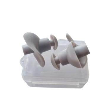 Imagem de Protetor de Ouvido para Natação em Silicone Flexível, Tampão Auricular - CINZA