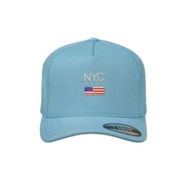 Imagem de Boné Aba Curva Bandeira New York City Premium Trucker Azul-Unissex