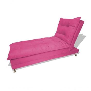 Imagem de Bicama Lavinia Para Sala Quarto Suede Rosa Chiclete Sj Móveis E Decoração