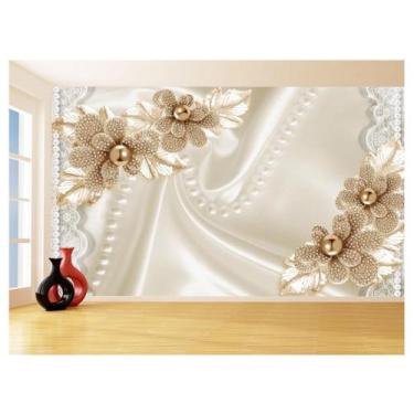 Imagem de Papel De Parede 3D Floral Textura Sala Flores 3,5M Xfl274 - Você Decor