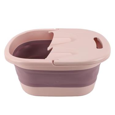 Imagem de Mingzhe Bacia Dobrável para Banho de Pés, Banheira de Massagem Relaxante para Pés, Balde Universal Imersão o Bem-estar Doméstico (Vermelha)