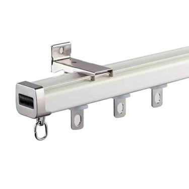 Imagem de Sistema de trilho de cortina de teto resistente – Trilho de cortina deslizante de 3,5 mm de espessura, comprimentos ajustáveis (2 a 14 m), perfeito para divisórias de ambiente e uso comercial, suporte