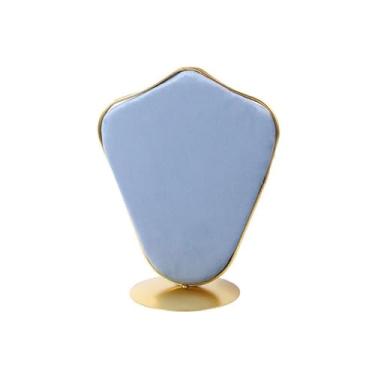 Imagem de Suporte de joias azul claro de veludo dupla face rack criativo de alta qualidade rack de exibição de joias expositor de janela adereços de exibição de joias (pequeno)