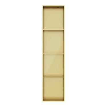 Imagem de Organizador de prateleira de nicho de parede de banheiro de aço inoxidável à prova d'água - Organizador de chuveiro elegante para casa, hotel, apartamento, cozinha - sem necessidade de instalação de