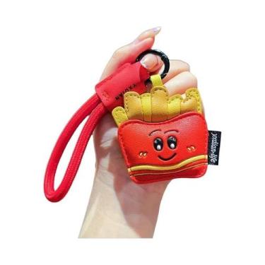 Imagem de Chaveiro De Couro Com Desenho Animado Fofo De Casal De Sorvete E Café,