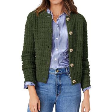 Imagem de Suéter PRETTYGARDEN Cardigan Feminino de Tricô com Botões XL