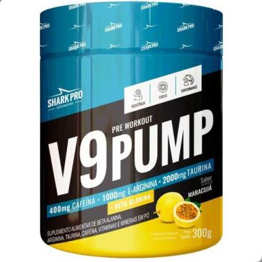 Imagem de Pre Workout V9 Pump Energy 300g Shark Pro, Maracujá