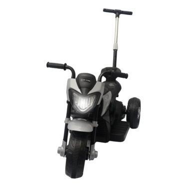 Imagem de Moto Elétrica Infantil Mini Moto Esportiva com Motor 380W e Empurrador Dirigível Cinza Unitoys