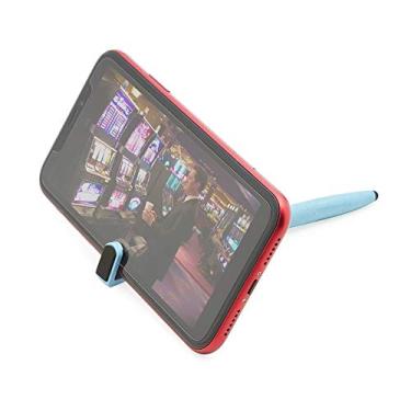 Imagem de Canetas Touch Ecológicas Corpo em Bambu Touch Limpa Tela E Suporte Celular - Coloridas 10 UNIDADES