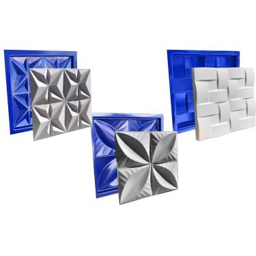 Imagem de Conjunto 3 Formas 3d Gesso E Cimento Abs 1mm Lindíssimo