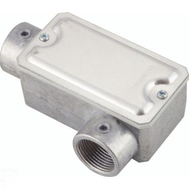 Imagem de Condulete fixo 1" tipo "LL" - com tampa / rosca BSP / sem pintura Tramontina