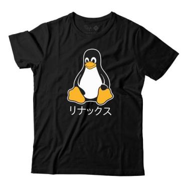 Imagem de Camiseta Linux Pinguim Kanji Programador Geek - Bhardo