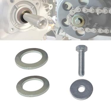 Imagem de QYMOTO Arruela de calço espaçador de embreagem e arruela de parafuso de embreagem com eixo de 3/10.2 cm para Predator 212cc Coleman CT200U BT200X KT196 AxisM200,196cc GX160 6,5hp Motor Mini Bike Go
