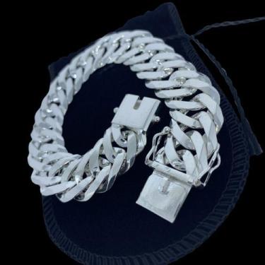 Imagem de Pulseira Duplo Grumet - 22cm 17mm I Prata 925 - realeza925