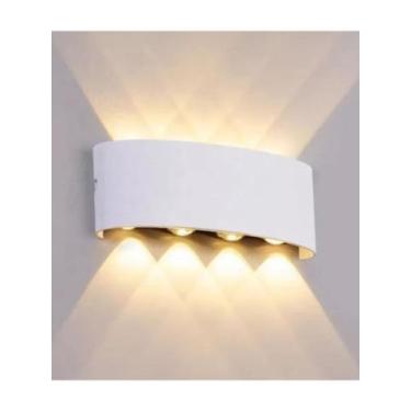 Imagem de Kit 2 Arandelas Meia Lua SLBD 8 LED 2 Focus Branco 3.000 K Branco Quen