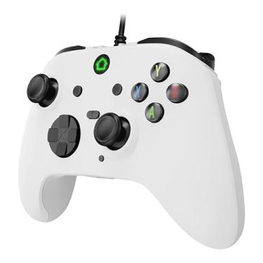 Imagem de Ceozon Wired Controller for PC/ Ps3/ TV-box/Android Devices, Joystick for Game with Dual Vibration Motion Sense Turbo, Macro Programming, Trigger Buttons, with 8.2 ft USB Cable (White)