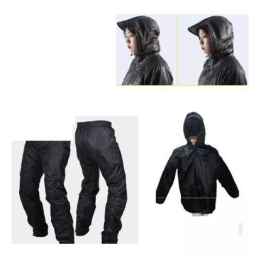 Imagem de Capa de Chuva Conjunto Refletiva Motoboy Conjunto Nylon Luxo C/ Touca 