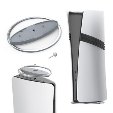 Imagem de TEHAOUU Suporte de ancoragem para console de jogos para PS5PRO fino, suporte vertical para console PS5, todas as séries, universal (cinza)