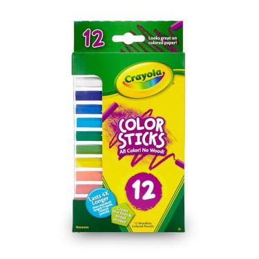 Imagem de Conjunto de lápis de cor sem madeira Crayola Color Sticks, 12 unidades
