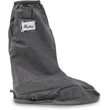 Imagem de Polaina Impermeável para Motoqueiro Tamanho XL – Capa de Bota Galocha Preta com Solado Antiderrapante | Proteção Contra Chuva e Água