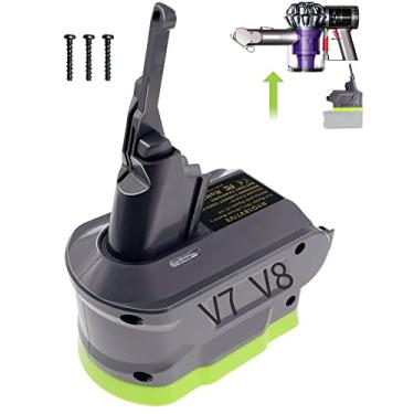 Imagem de MAKBOS Adaptador de bateria V7 V8 para Ryobi 18V bateria converte para bateria Dyson V7V8, aspirador de pó sem fio animal absolutamente fofo (apenas adaptador)
