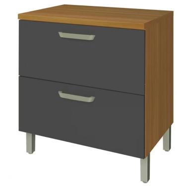 Imagem de Balcão Nesher Princesa 1 Porta 1 Gaveta 80cm Freijo E Grafite