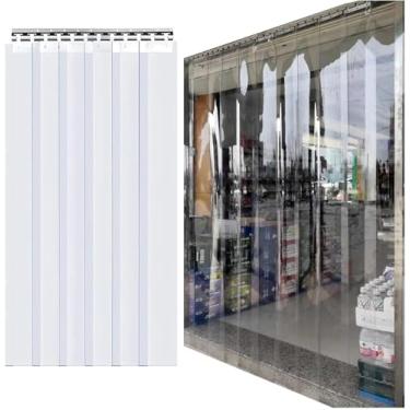 Imagem de Cortina De Vinil Transparente De Tiras De Porta De Pvc Para Aba De Porta De Casa De Cachorro, Freezer, Comercial, Freezers, Portas De Armazém, 1.5mm, 1.35x2m-9pcs