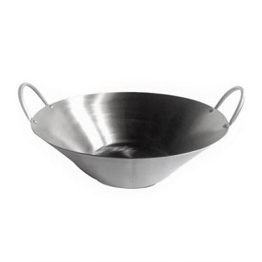 Imagem de Tacho Aço Inox Beira Alta Chapa 2mm Fritura Cozinha 45cm. - JAMAR