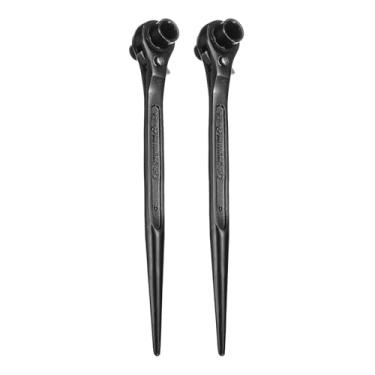 Imagem de HARFINGTON 2 peças de chave catraca para andaimes 10 mm x 12 mm CR-V 12 pontos soquete de extremidade dupla catraca para andaime ferramenta de chave inglesa para reparo de automóveis, manutenção