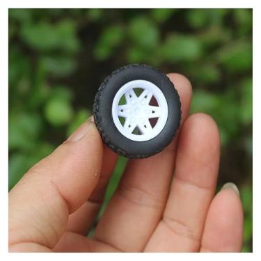 Imagem de 4 peças roda de pneu de borracha DIY pneu de borracha roda de carro 13 mm x 30 mm acessórios de roda de pneu de borracha brinquedo carro barco roda