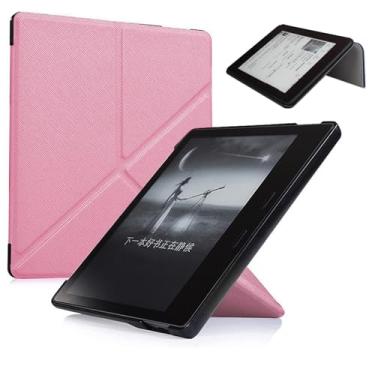 Imagem de Yzlvigrous 7 Polegadas Capa para Kindle Oásis 9/10ª Geração 2017/2019, Cobertura de Casca de Origami Ultrafina com Tampa Traseira de PC com Recurso de Vigília do Sono Automático