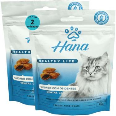 Imagem de Kit 2 Snacks Hana Healthy Life Dental Care Para Gatos Adultos 60g