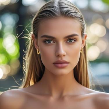 Imagem de Brincos de argola de aço inoxidável para mulheres, geométrico, tom dourado, desenhos minimalistas, gravados para uso diário, F, Aço inoxidável, Sem pedra preciosa