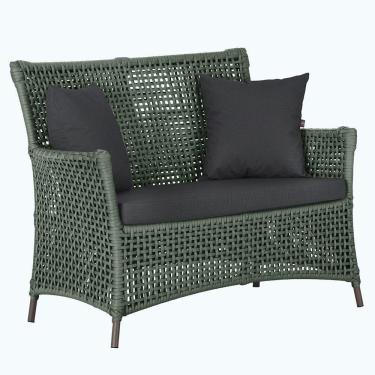 Imagem de 1 Sofá área Externa Igapó Alumínio Marrom Corda Náutica E11 Verde