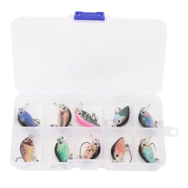 Imagem de Alomejor 1.5g Kit de Iscas de Pesca Crankbait para Truta Baixo 10 Pçs Isca Gancho Conjunto Com Caixa de Armazenamento para água Salgada de água Doce