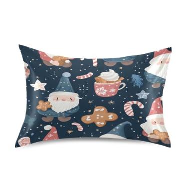 Imagem de Blueangle Fronha de cetim de biscoito de gengibre para cabelo e pele, fronha de seda, tamanho padrão (50,8 x 66 cm) - fronhas de cetim com fecho de envelope (79)