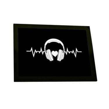 Imagem de Quadro Decorativo Eu Amo Musica Ilustração Vetor Decoração Poster Quarto Sala