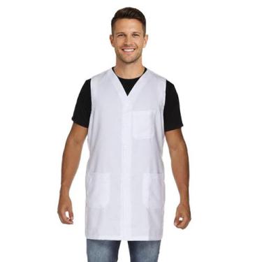 Imagem de Jaleco sem Manga Masculino - DEMORGAN, Branco, GG