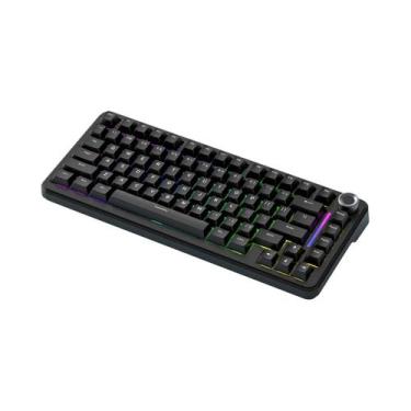 Imagem de Teclado Mecânico RGB Sem Fio Para Jogos 75% Hot Swap Com Botões De Met