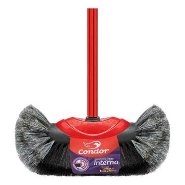 Imagem de Vassoura Mix Cerdas Naturais Com Cabo Uso Interno Condor - Congratulat