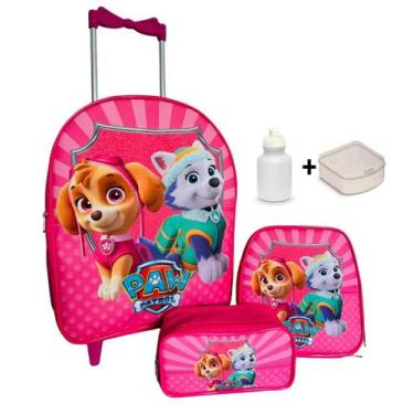 Imagem de Kit Mochila Patrulha Canina Menina Lancheira e Estojo