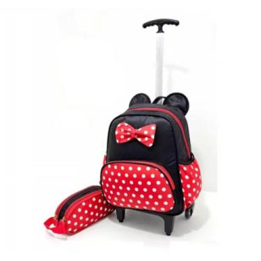 Imagem de Kit mochila escolar rodinhas meninas de 2 a 5 anos de idade Minnie Mou