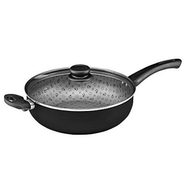 Imagem de Panelux Frigideira Wok 28 Preto com alça e tampa de vidro Maximum