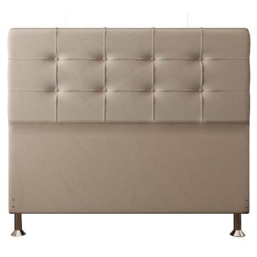 Imagem de Cabeceira Casal 1,40m Atenas Suede Bege