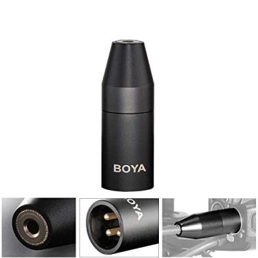Imagem de BOYA 35C-XLR 3,5 mm (TRS) Mini conector fêmea adaptador de microfone para conector XLR macho de 3 pinos compatível com câmeras, gravadores, mixers