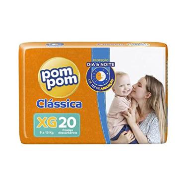 Imagem de Fralda Classica, Pom Pom, Jumbo, XG, pacote de 20 Unidades, Cor: Multicolorido