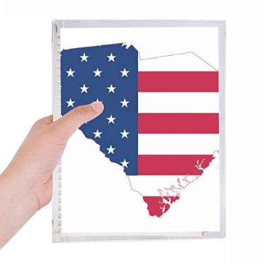 Imagem de Caderno com a bandeira de estrelas e estrelas da Carolina América, diário de folhas soltas recarregável